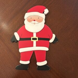 Pottery Barn Kids Wood Santa Hanging Plaque